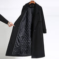 Cappotto invernale in lana da donna Valstrend, medio lunghezza, con collo e tasche, ideale per i mesi freddi.