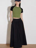 White Three-dimensional Pleated Fluffy High Waist Big Swing Skirt