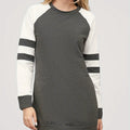 Elegant Solid Color Dress for Women - Crew Neck, Long Sleeve, Knit Polyester - Perfect for Fall/Winter, Machine Washable