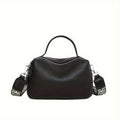 Luxury Soft Crossbody Bag For Women, Genuine Leather Boston Handbag, Fashion Shoulder Purse With Multi Zipper