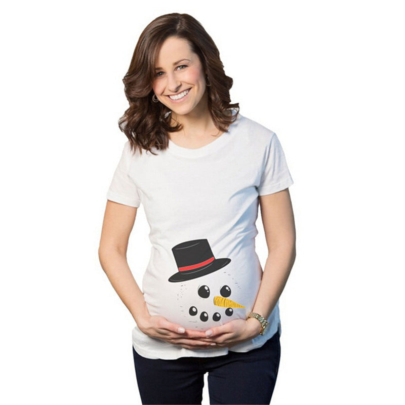 Impronta di mano divertente per maternità di Valstrend shop, mostra le impronte di mani di una futura mamma su carta bianca.
