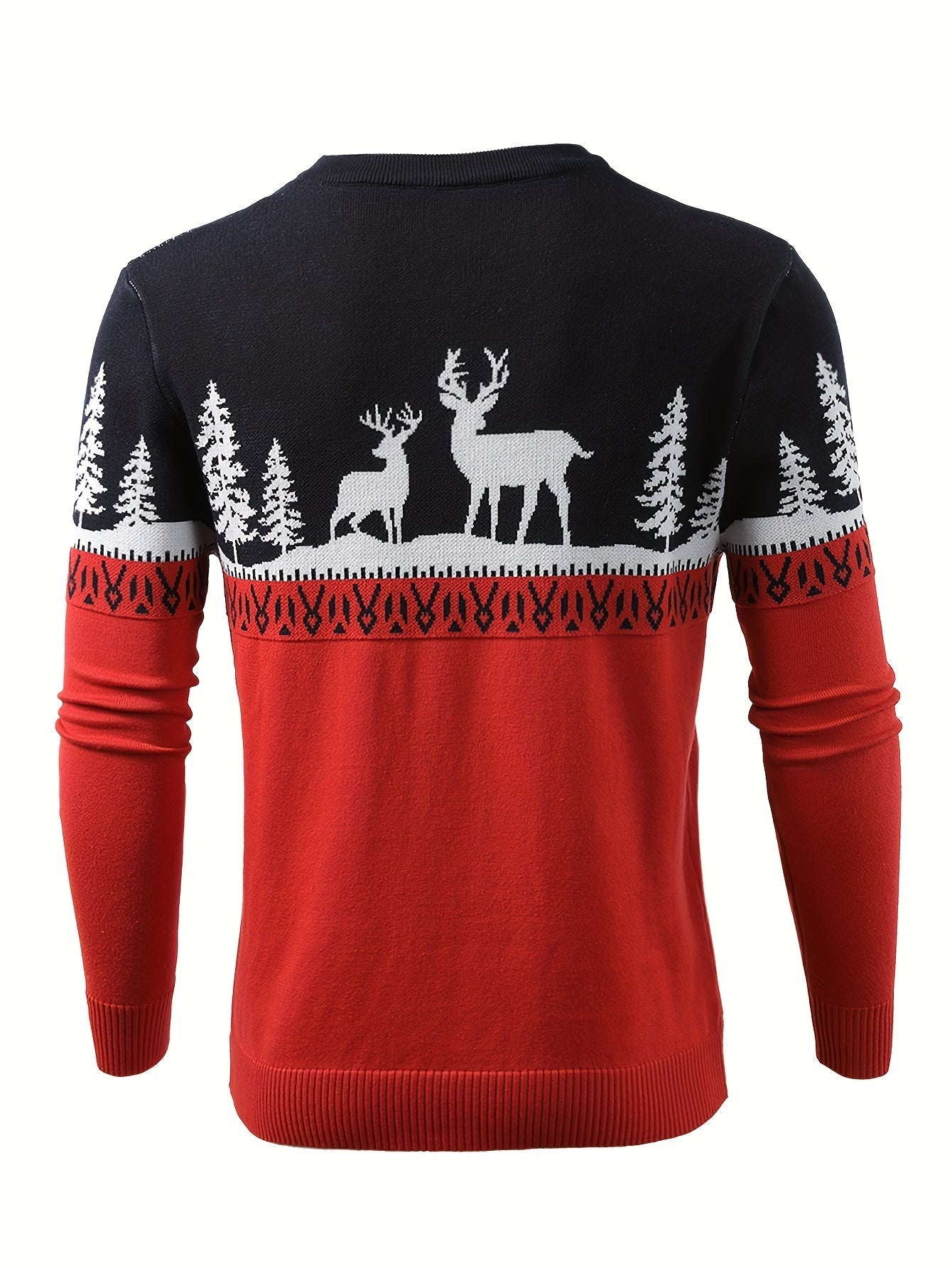 Maglione natalizio reindeer da uomo Valstrend, felpa in poliestere morbido, ideale per feste e regali di Natale.