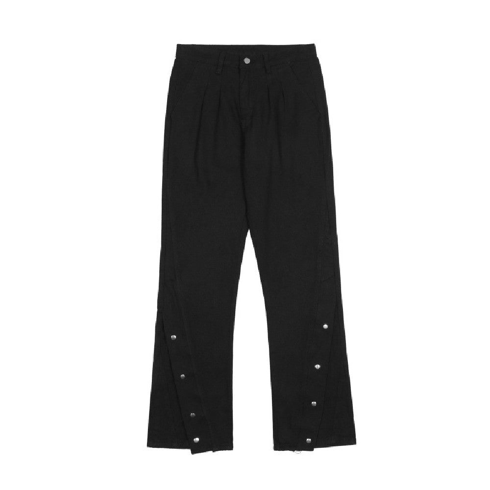Breasted Zipper Jeans Men's Spring And Autumn Design Sense