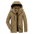 Giacca imbottita da uomo taglia grande con cappuccio, felpa in cotone foderata e resistente al freddo, marca Valstrend.
