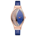Cintura a serpente con cinturino in pelle e orologio da donna Valstrend con diamanti incastonati, stile elegante e alla moda