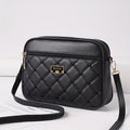 Borsa a spalla femminile Valstrend in pelle PU con motivo argyle trapuntato, compatta e elegante, con forma quadrata.
