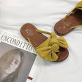 Summer Fashion Outerwear Bow Plywood Slippers Korean