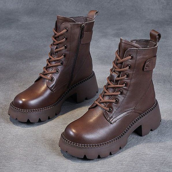 Stivaletti donna Valstrend in velluto con platform, fodera in pile, tacco alto stile British e stivaletti alla moda