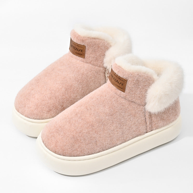 Stivaletti in velluto Valstrend per uomo e donna, caldi e comodi, con suola robusta e design adatto per l'inverno e la neve.