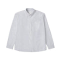 Camicia Oxford vintage a righe casual a maniche lunghe Valstrend, stile classico con dettaglio a righe blu e bianco
