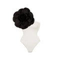 Costume intero donna Valstrend con grande stampa floreale, alta qualità, design abbinato e stile elegante per il mare.