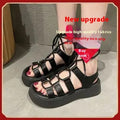 Scarpe sportive casual da donna Valstrend con lacci, stile romano e design da spiaggia, comode e alla moda.