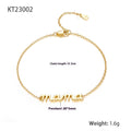 New 925 Silver All Match Minimalism Glossy Letter Niche Design Bracelet