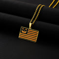 Stainless Steel Oil Dripping Halloween Pumpkin Pendant Necklace