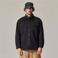 Cappotto da uomo in cotone pesante Valstrend, stile retrò autunnale, con maniche lunghe e design classico.
