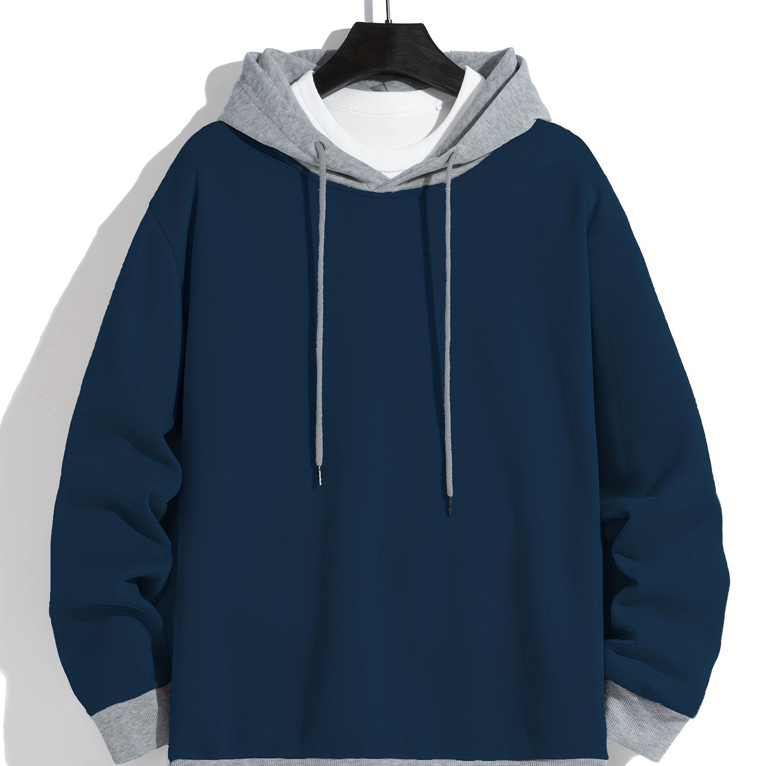 Felpa con cappuccio Valstrend in stile streetwear color block retrò, casual per uomo, grafica e calda per inverno e autunno