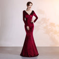 Vestito da sera in velluto a sirena Valstrend, abito elegante lungo con scollo e taglio aderente, perfetto per occasioni speciali