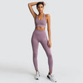 Completo da donna Valstrend, tuta da yoga senza cuciture con vita sollevata, in tessuto morbido e elastico, perfetta per esercizi e relax.