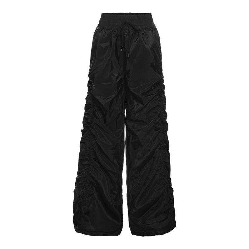Pantaloni casual a vita alta Valstrend shop, pantaloni larghi e svasati per donna, tessuto morbido e comodo.
