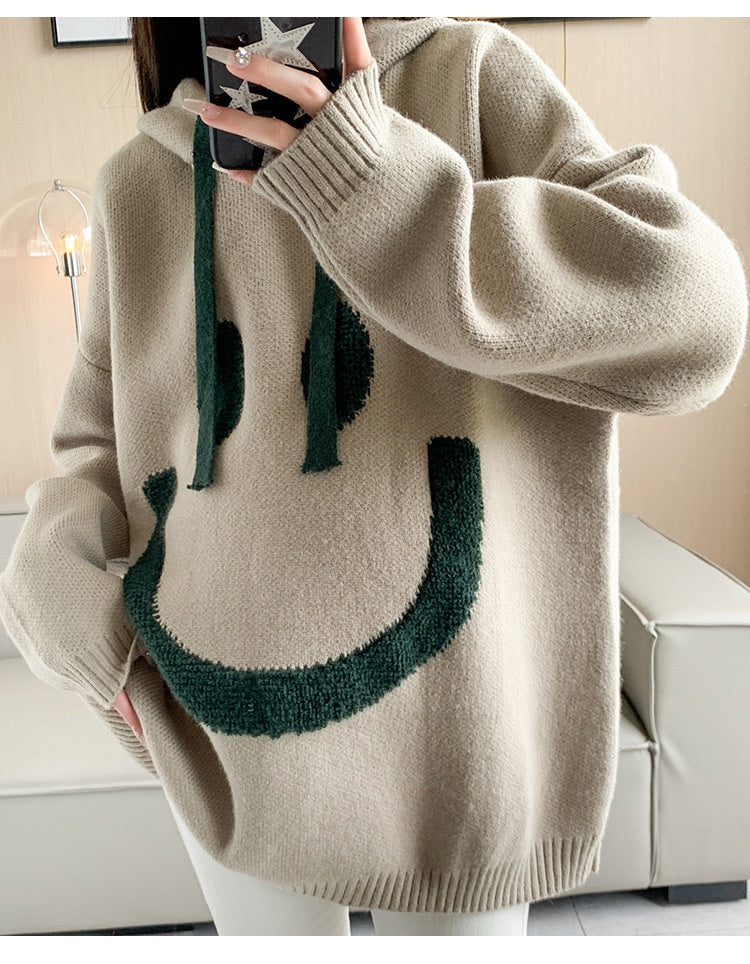 Maglione con cappuccio da donna Valstrend, stile lazy versatile, morbido e comodo, ideale per look casual e rilassati