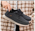 Scarpe da uomo in tela grande taglia, loafers casual in tessuto Old Beijing, stile comodo e versatile, marca Valstrend.