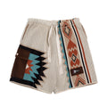 Pantaloncini americani retrò Navajo in maglia Valstrend, stile vintage con motivi geometrici e colori vivaci.