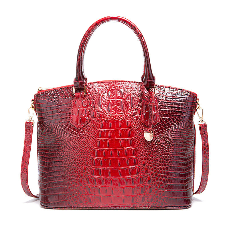 Borsa a tracolla da donna Valstrend con motivo rettile retrò, portatile, compatta e elegante, con design a tracolla in pelle sintetica.