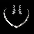 Due set di gioielli da sposa Valstrend con collana e orecchini con strass, perfetti per matrimonio e occasioni speciali.