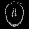 Set di collana e orecchini da sposa Valstrend con diamanti e pendente, perfetto per matrimonio e abito da sposa.