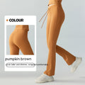 Pantaloni yoga Valstrend slim vita e sollevamento fianchi, pantaloni a campana con tasche laterali, abbigliamento casual sportivo