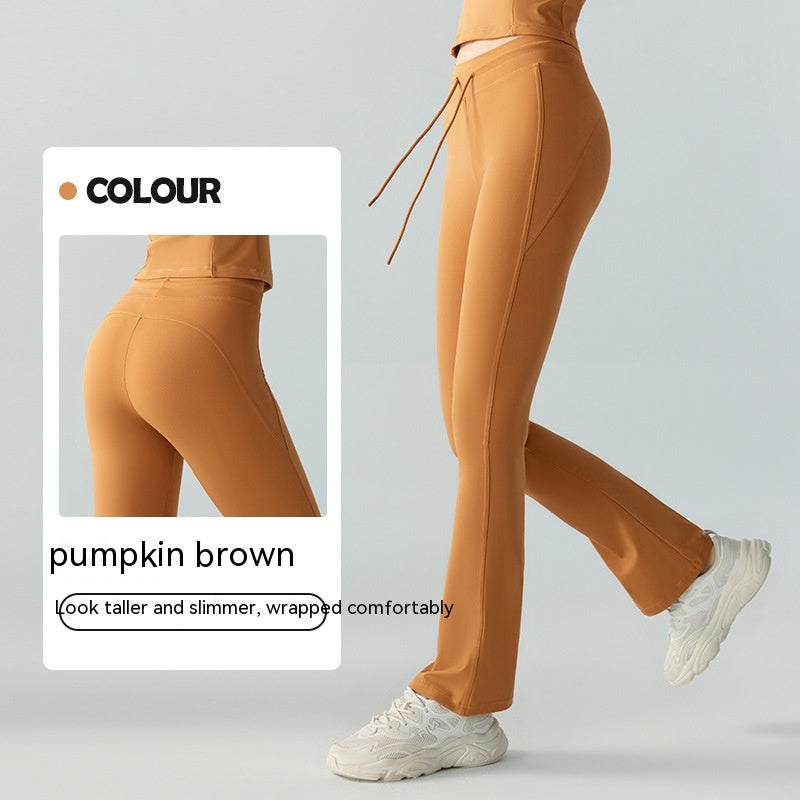 Pantaloni yoga Valstrend slim vita e sollevamento fianchi, pantaloni a campana con tasche laterali, abbigliamento casual sportivo
