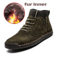 Stivali invernali da uomo Valstrend con tomaia in cotone, suola robusta e design resistente al freddo, ideali per l'inverno.