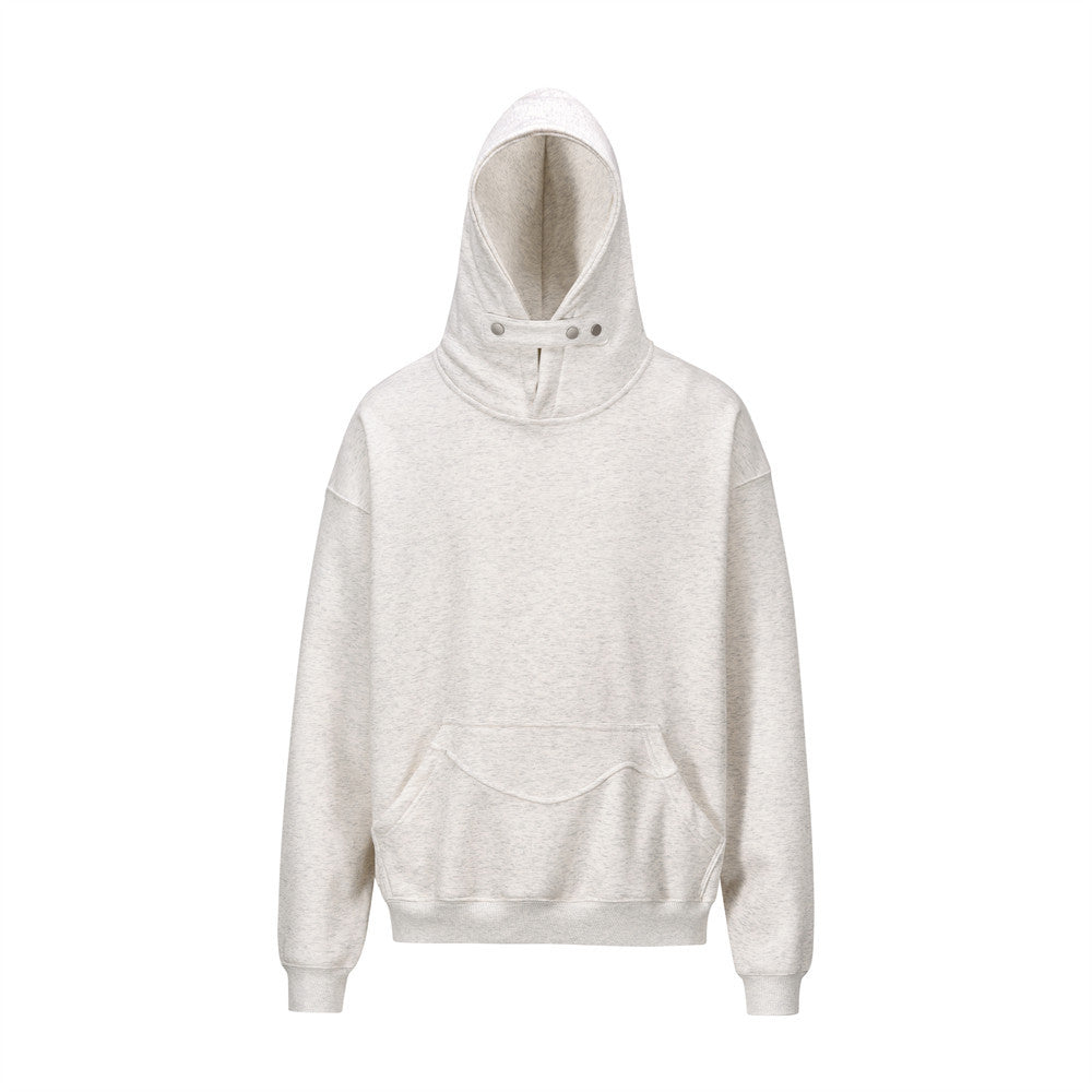 Men's Autumn And Winter Simplicity Solid Color Heavy Loose Pullover Leisure Sports Hoodie
