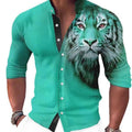 Men's Shirt Stand Collar Printing