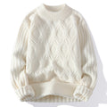 Maglione casual da uomo Valstrend in tessuto solido e twisted, con design semplice e comodo, ideale per un look quotidiano.