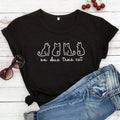 T-shirt rotondo con stampa di gatti lineari, maniche corte e collo rotondo, marca Valstrend shop.
