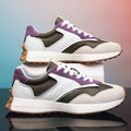 Scarpe sportive casual in pelle da uomo di marca Valstrend, con cuciture e design elegante.