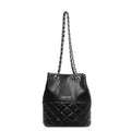 Borsa a tracolla donna in stile coreano, semplice, con superficie diamantata e un'ampia spalla singola, marca Valstrend.
