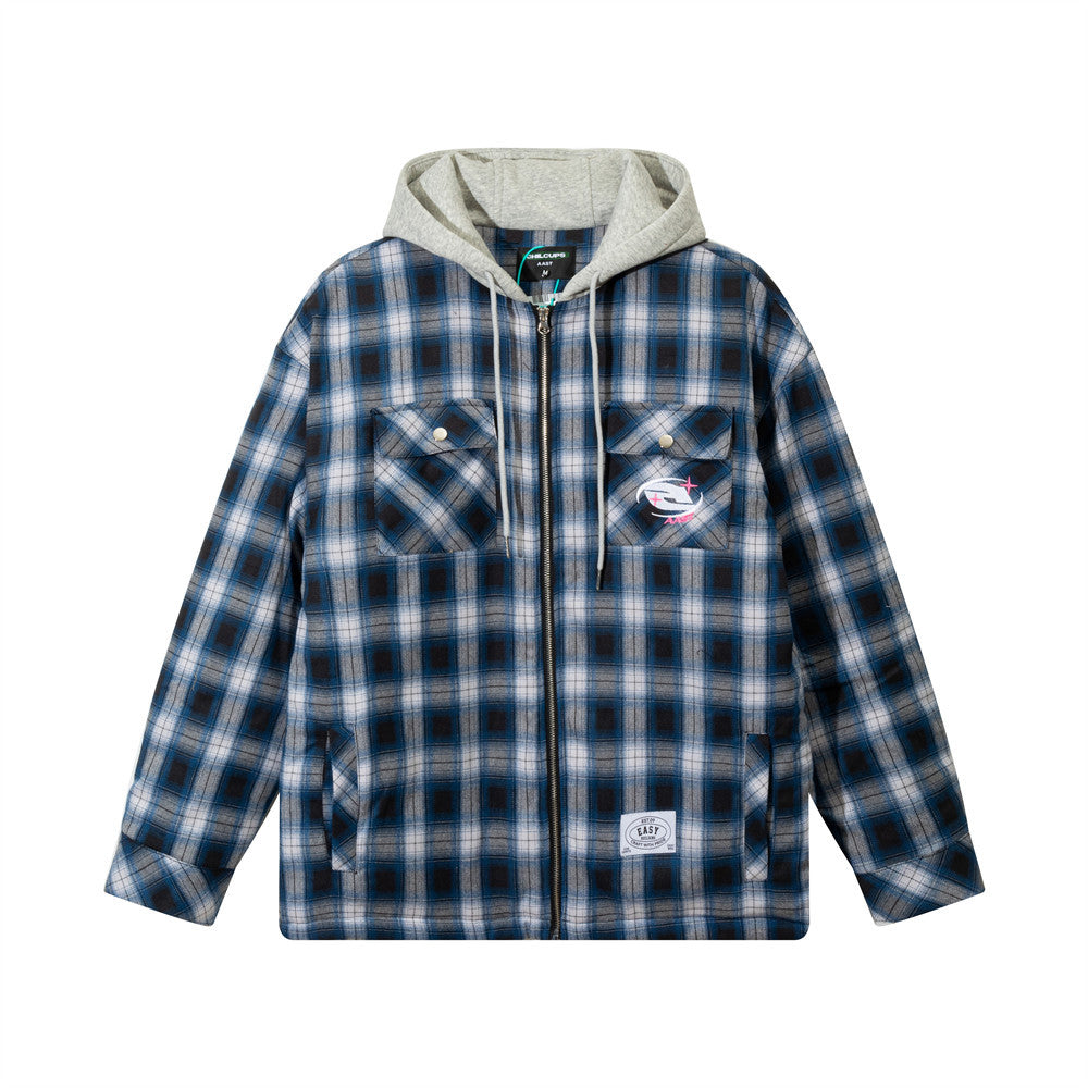 Cappotto in cotone a quadri abbinati per uomo, stile alla moda, in tonalità colorate, di marca Valstrend shop.