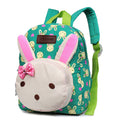 Zaino per bambini personalizzato in canvas con design di coniglio e orso, ideale per scuola e giochi, Valstrend shop