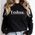 Felpa vintage Yeshua cristiana di Valstrend con stampa fede, abbigliamento cristiano, stile casual e originale.