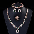 Set collana con zirconia retrò di grandi dimensioni per donna, con catena e dettagli eleganti, firma Valstrend.