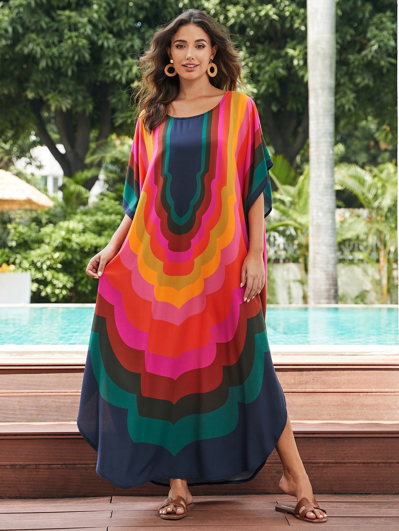 Costume da bagno bikini da donna Valstrend con overshirt protettiva dal sole, in tessuto leggero e traspirante.