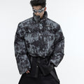 Giacca in cotone Valstrend con design tie-dye a breve, stile di gruppo piccolo, tessuto leggero e moderno.