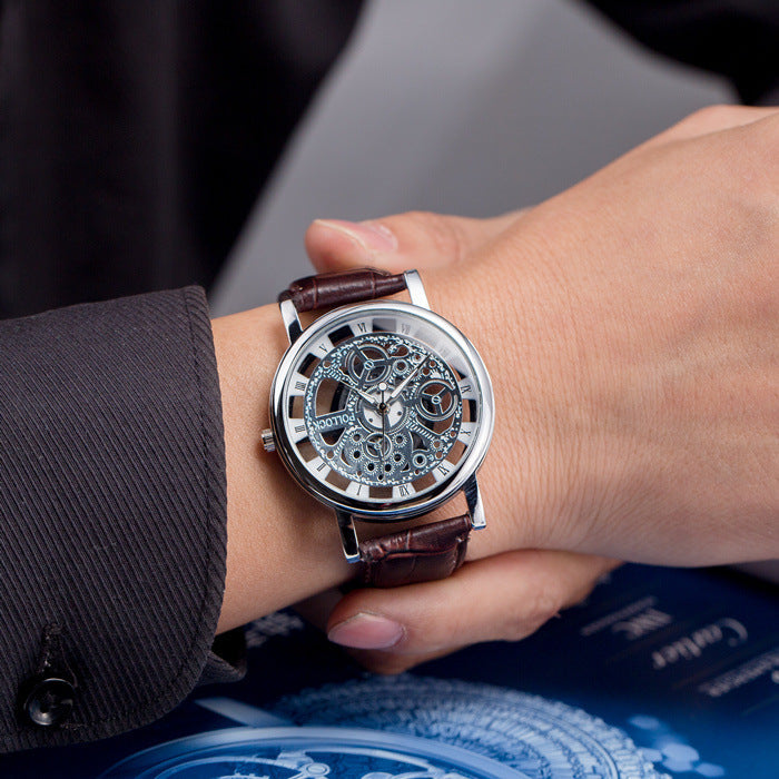 Orologio retro da tavolo Valstrend con cinturino vuoto, risparmio energetico, stile Rome, per uomo e donna, coppia elegante