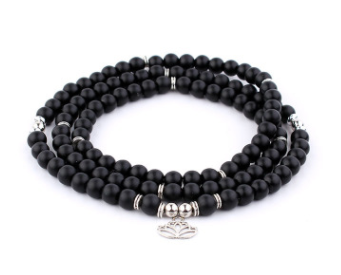Braccialetto rosario in pietra naturale Explosion 108 con loto e albero della vita, stile yoga, in metallo alloy, da Valstrend shop