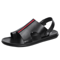Sandali casual estivi in pelle traspirante per uomo del brand Valstrend, con suola comoda e design estivo.