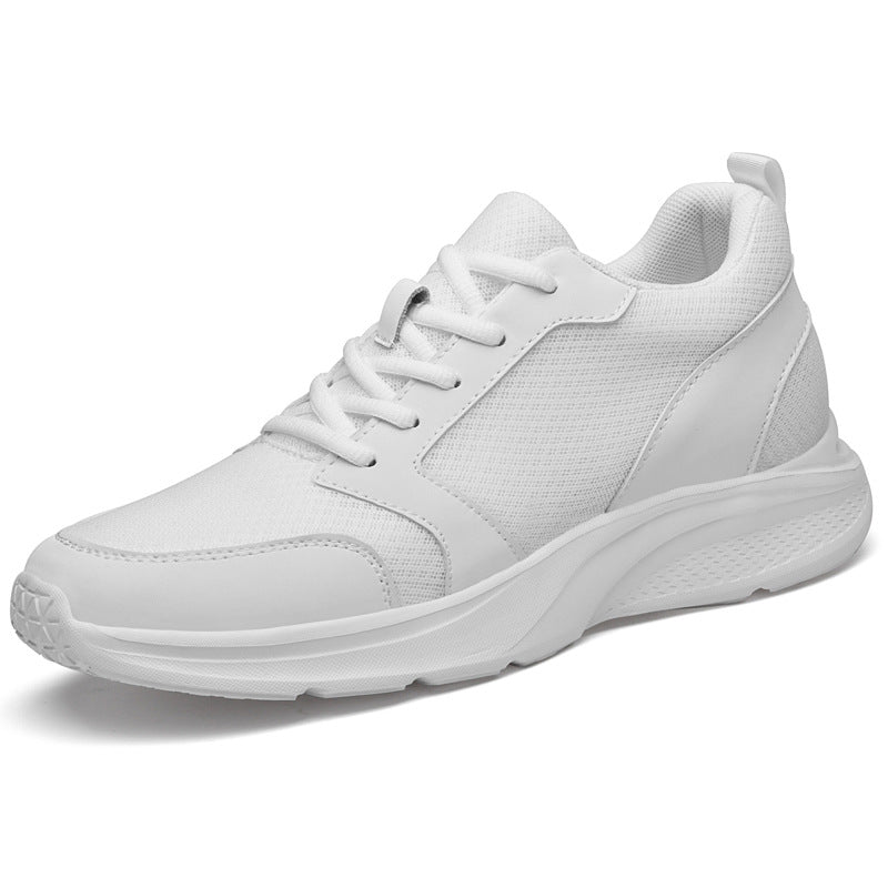 Scarpe bianche traspiranti da volo per bambini con suola rinforzata, marca Valstrend, ideali per aumentare l'altezza e il comfort