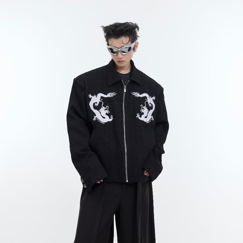 Giacca Valstrend con texture decontratta heavy deconstruction, pattern a buccia d'arancia, stile moderno e distintivo
