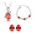 Set di gioielli in lega creativa con collana, orecchini a spillo e bracciale, stile elegante e moderno di Valstrend shop